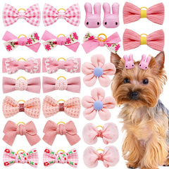 Nœud cheveux rose clair Mruq Pet pour chien, style élégant au quotidien