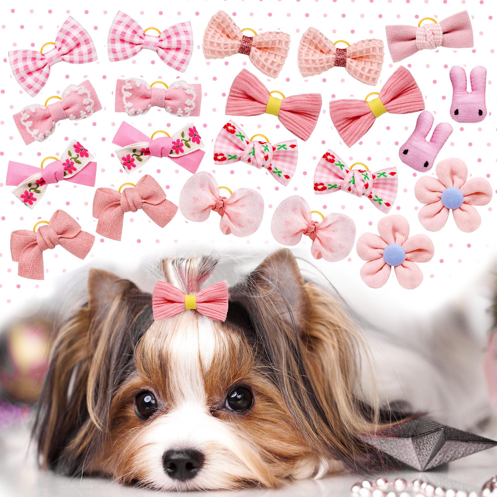 Nœud décoratif Mruq Pet pour fêtes et photos, idéal pour petit chien