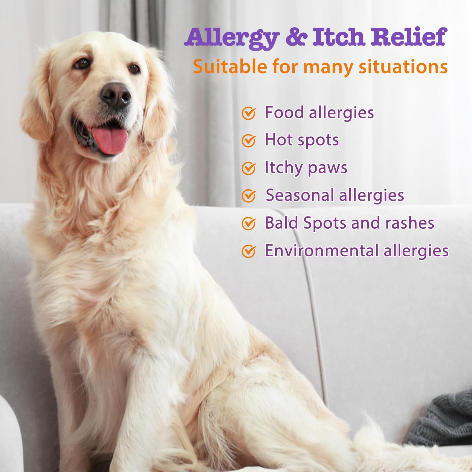 Mshuheene Chews allergie chien - ingrédients naturels - soutien immunitaire et digestif.