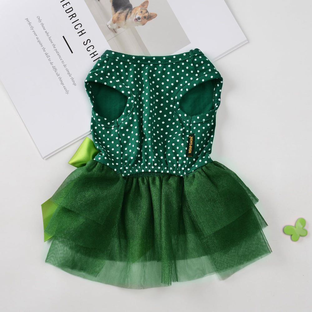 MSNFOASM noeud vert soyeux sur robe tutu, touche chic et facile a ajuster.