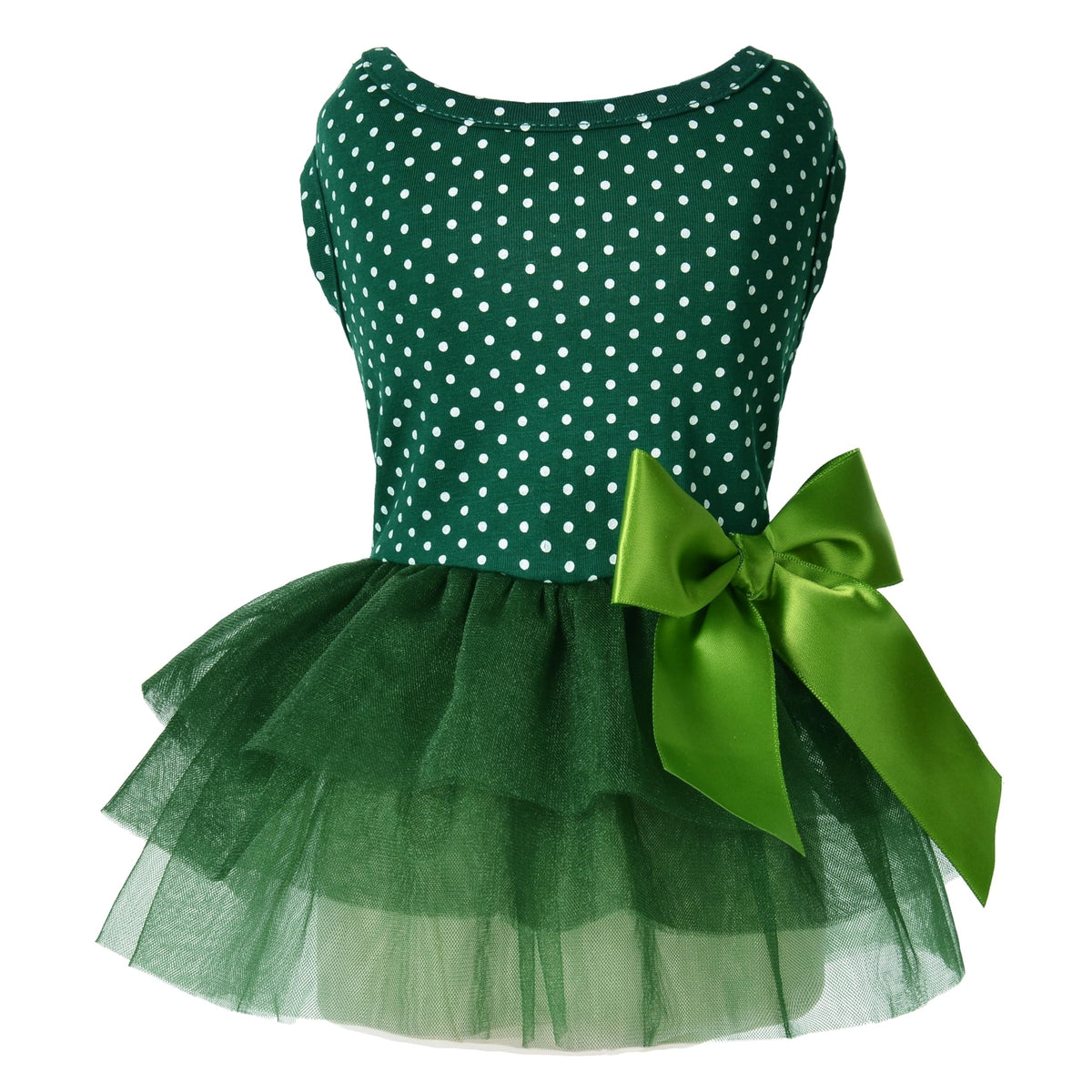 MSNFOASM robe tutu pois verts foncés, parfaite pour fêtes et photos de votre chien ou chat.