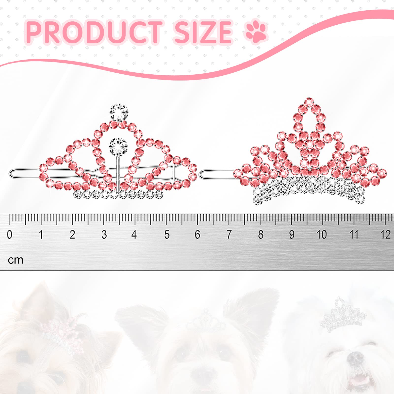 Diadème MTLEE pour enfant en cristal rose, accessoire élégant pour coutumes et costumes.