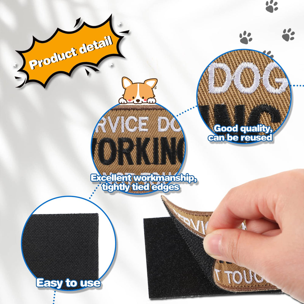 MTLEE ecusson chien d’assistance broderie coloree, visuel attrayant pour identification.