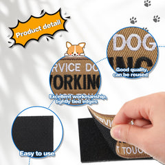 MTLEE ecusson chien d’assistance broderie coloree, visuel attrayant pour identification.