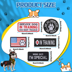 MTLEE patch chien d’assistance amovible broderie, pratique sur harnais et collier.