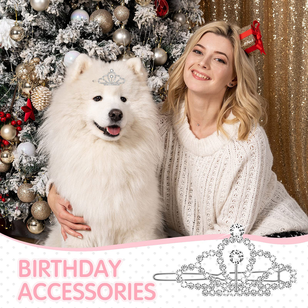MTLEE clip tiare chien bijou clair pour costumes