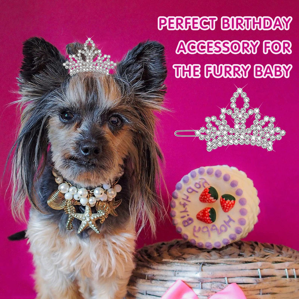 MTLEE tiare chien couture en cristal pour occasions