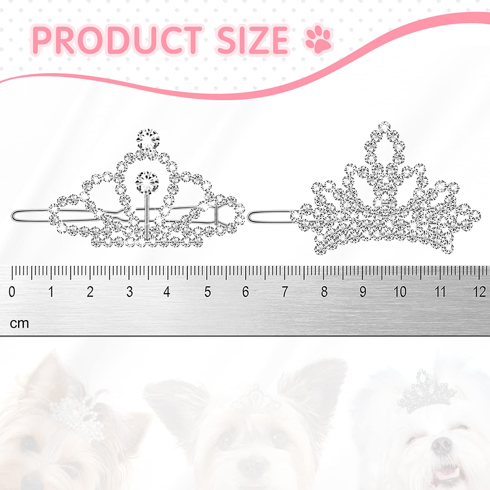 MTLEE tiare chien en cristal argenté pour un port quotidien élégant