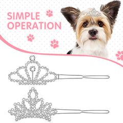 MTLEE tiare chien style dôme en cristal pour fêtes