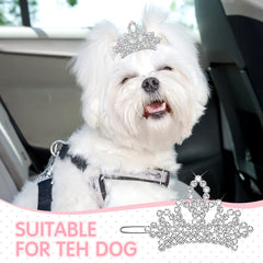 MTLEE tiare chien avec style spire en cristal pour photos