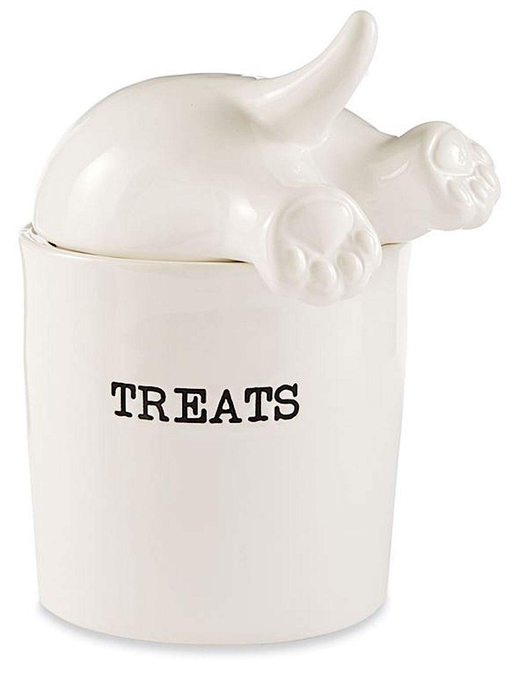 Mud Pie bocal en céramique pour friandises de chien, pratique et élégant