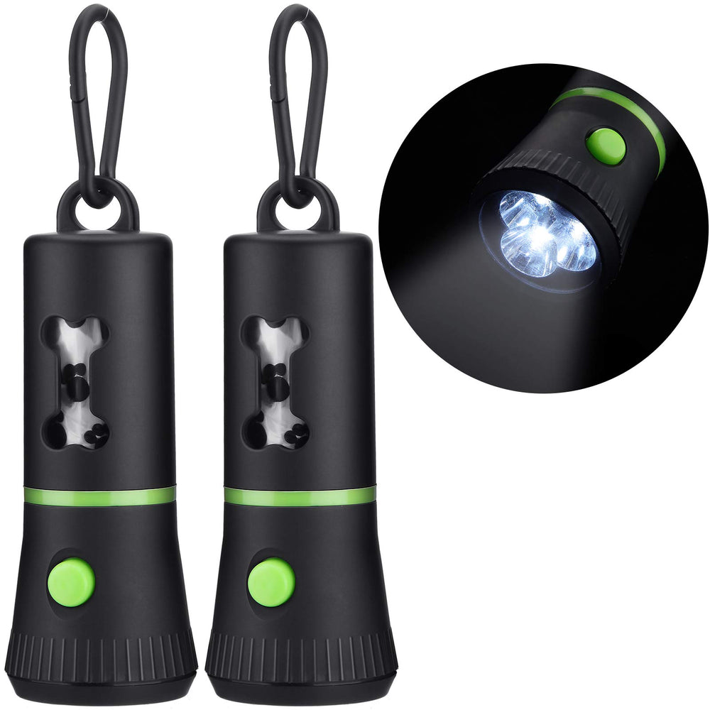 Mudder distributeur sacs crottes chien avec LED, pratique pour balades nocturnes.