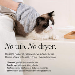 Muddi Pet Lotion sans rinçage pour un soin rapide et efficace.