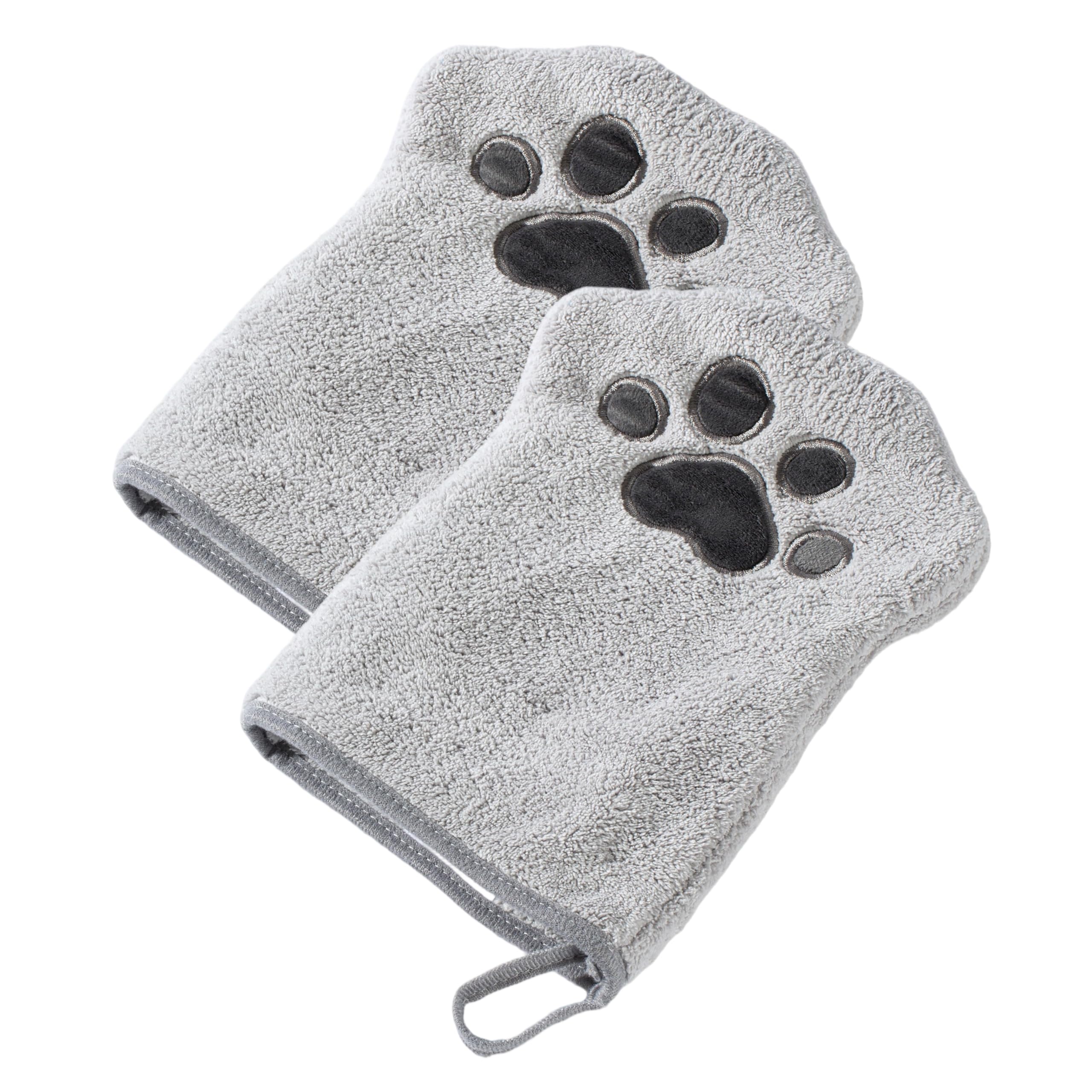Muddi Pet gant microfibre patte, nettoyage précis et doux.
