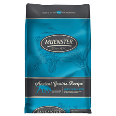 Muenster Ancient Grains Ocean Fish croquettes sèches adaptées à la digestion et à l'énergie.
