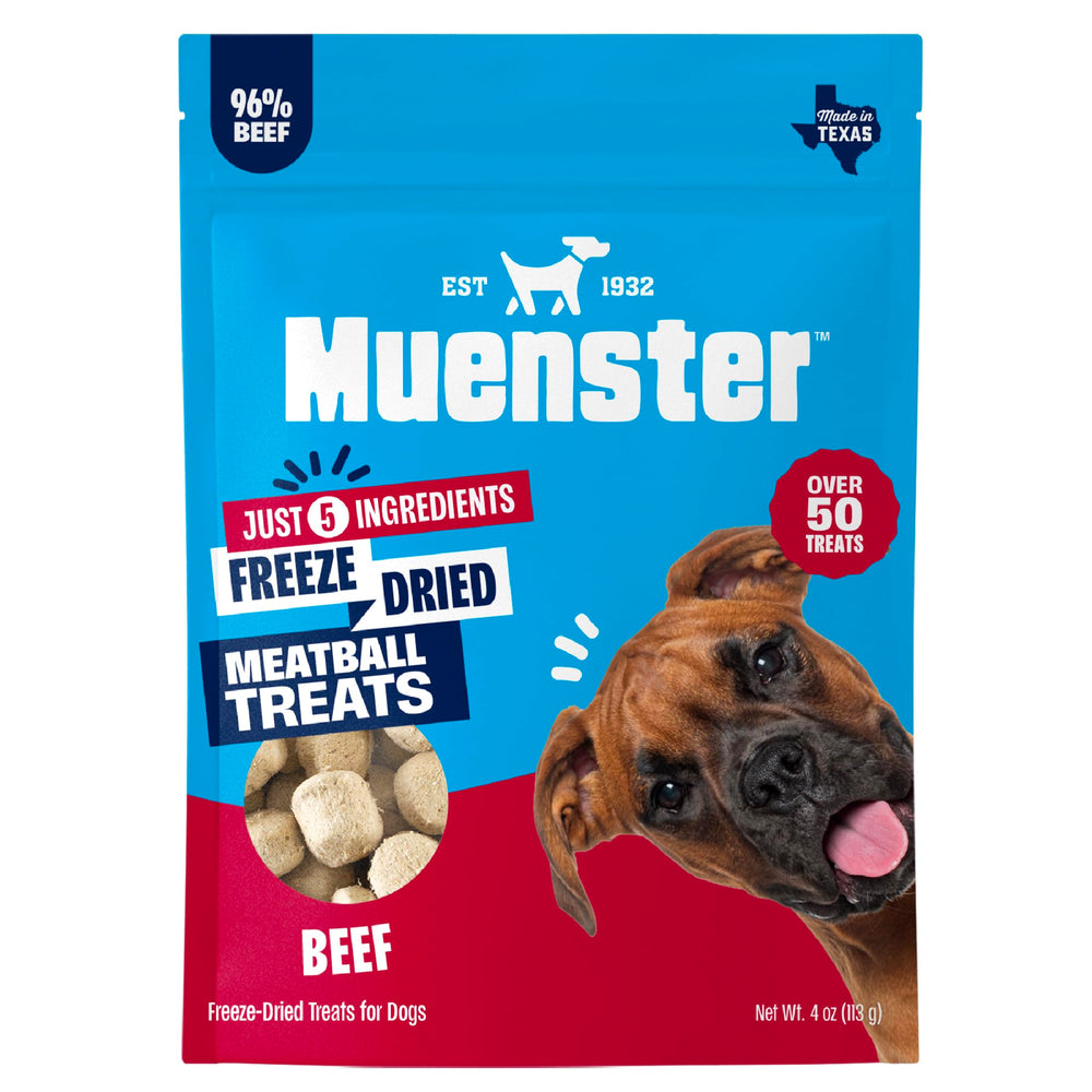 Muenster Boulette boeuf lyophilisée, récompense protéinée pour chien.