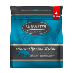 Croquettes Muenster poisson océan emballage, appétentes et faciles à stocker.