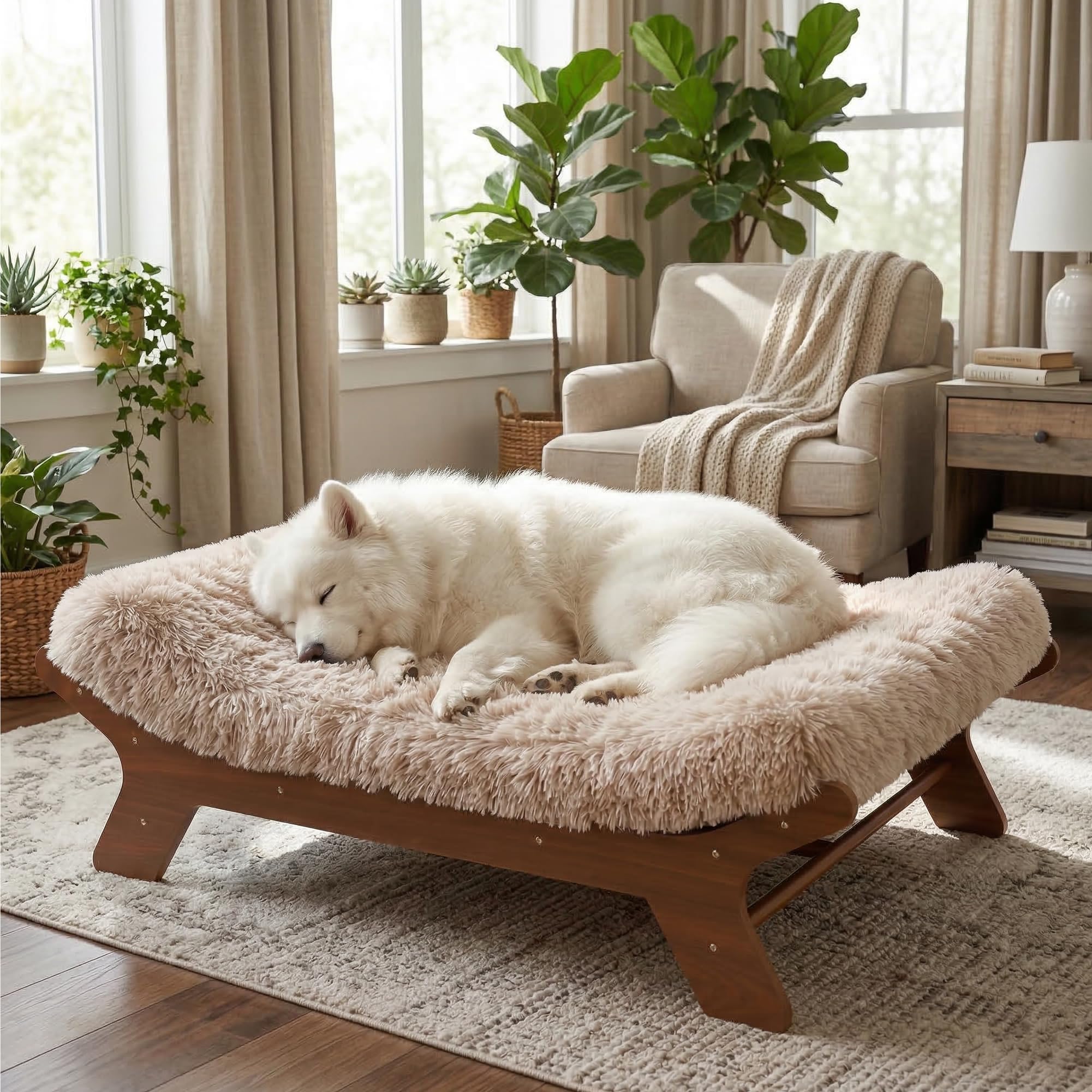 Kit durable et résistant: cadre bois et matelas de qualité Muihood