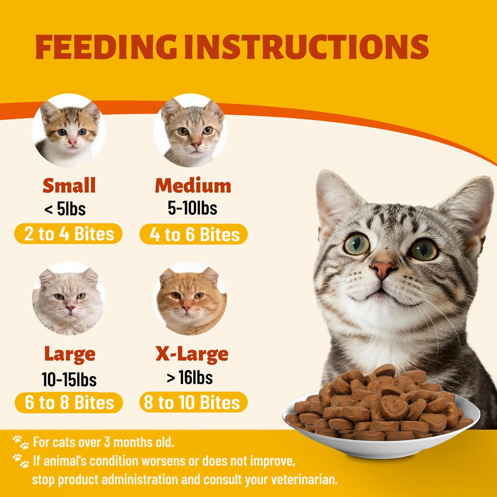 MULTIBITES vitamines-C-E apporte des apports potentiels pour le bien-être général du chat.
