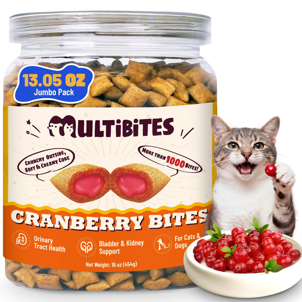 MULTIBITES – emballage canneberge, friandises urinaires pratiques pour chats.