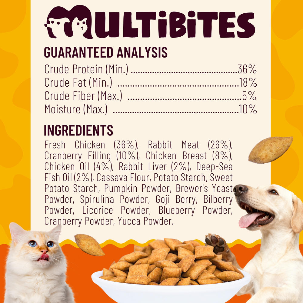 MULTIBITES – sac grand format 13,05 oz, idéal pour plusieurs chats.