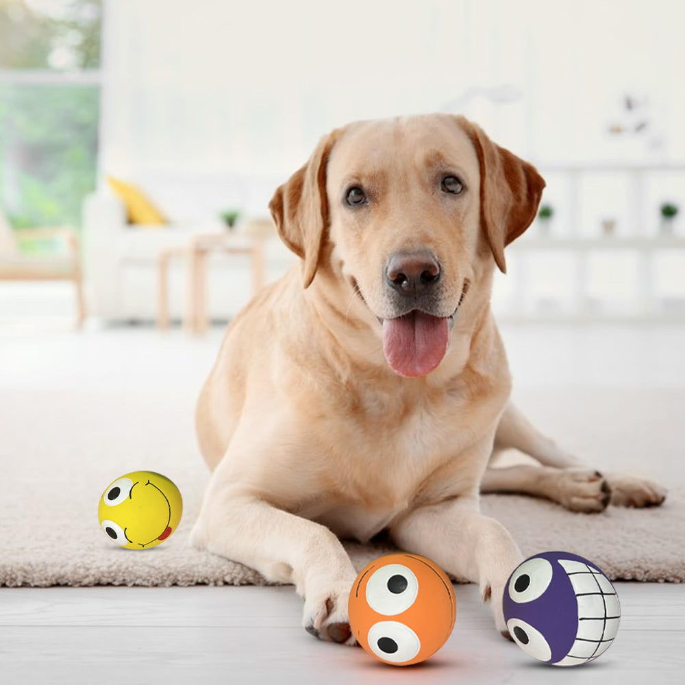 Multipet Balle latex 3 pouces : prise facile pour chiens moyens à grands.