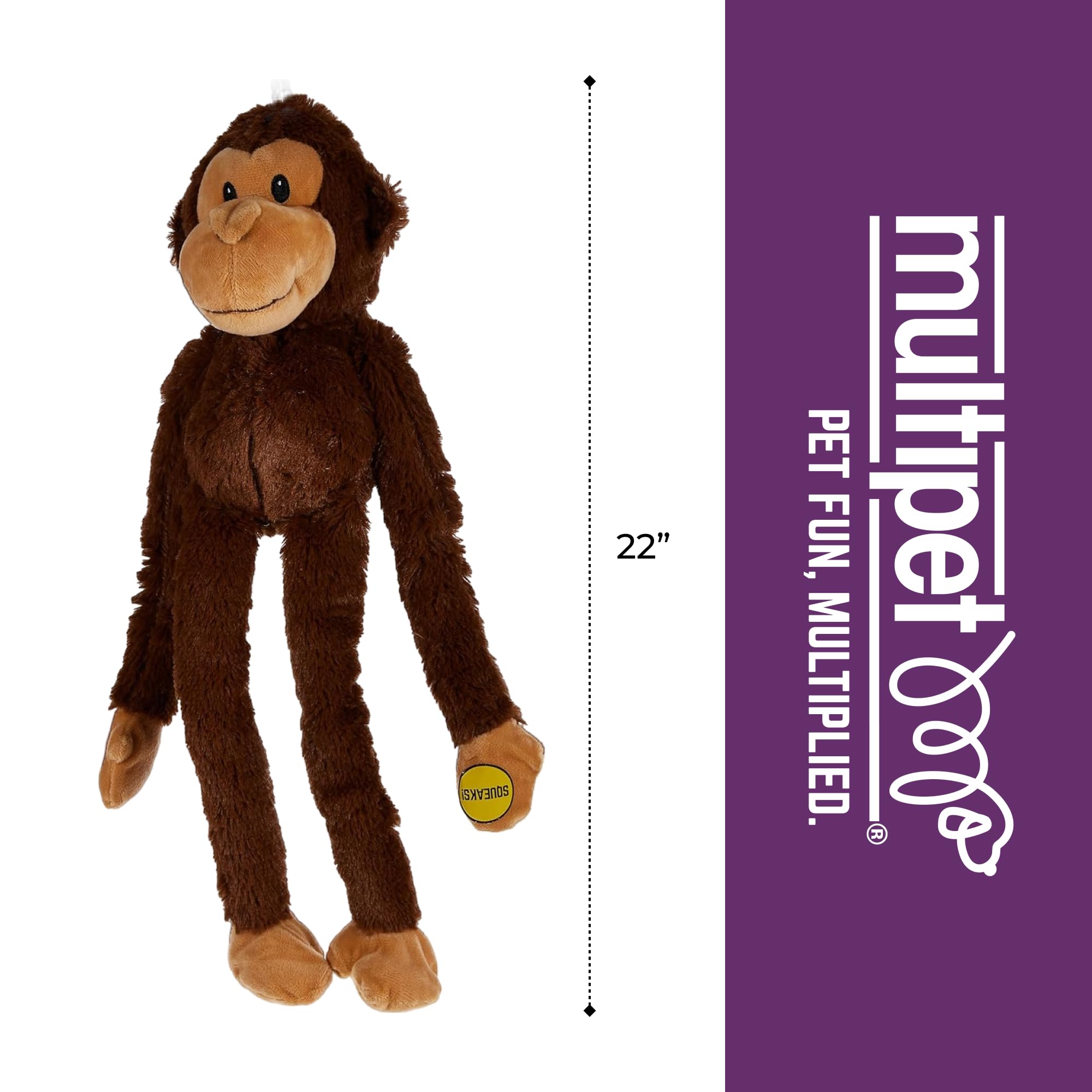 Multipet Swingin' Safari Singe - bras et jambes longs pour divertissement prolongé