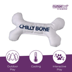 Multipet Chilly Bone: jouet dentition pour moyens chiens, rafraîchissant et pratique