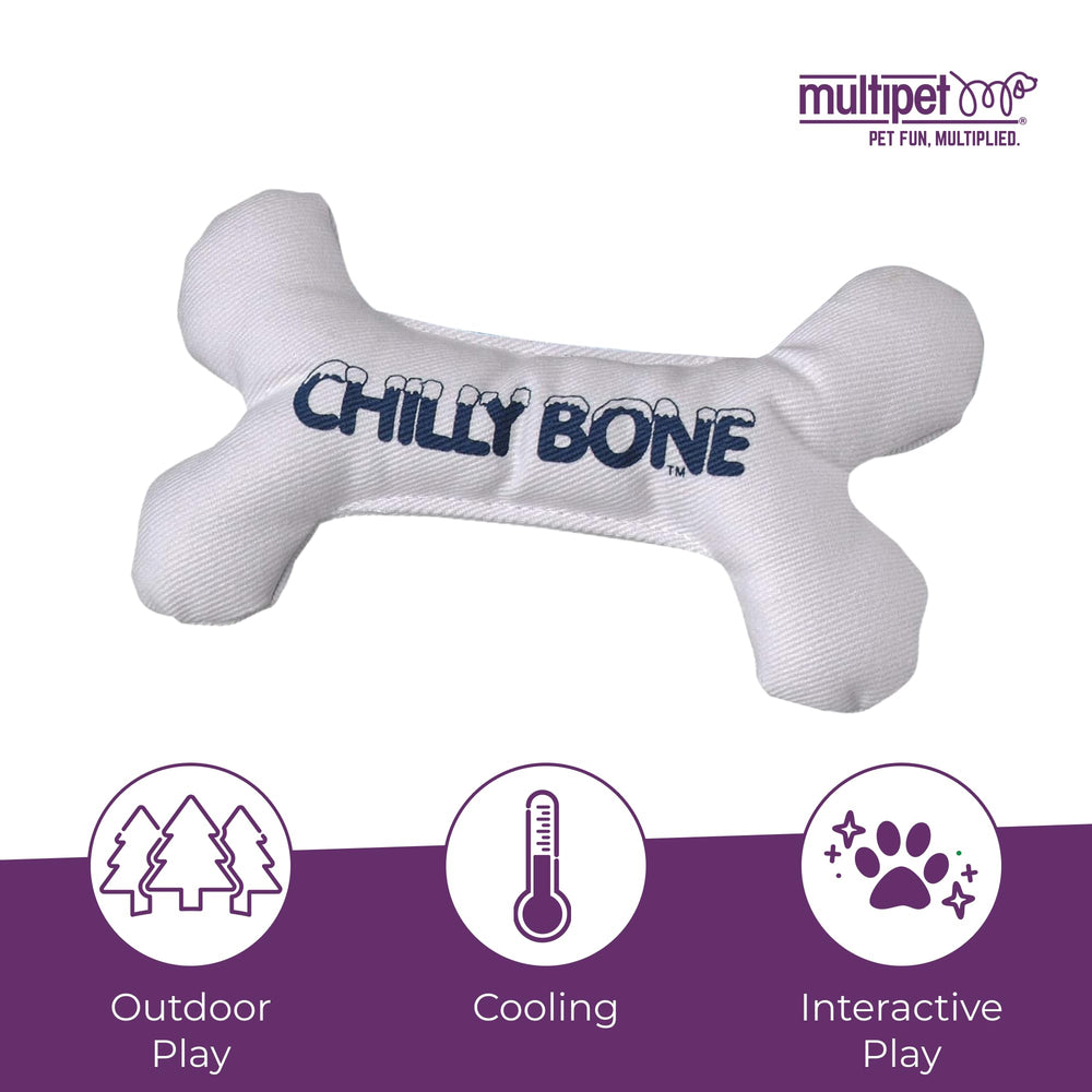 Jouet congélable Multipet Chilly Bone offrant une sensation rafraîchissante.