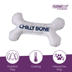 Jouet congélable Multipet Chilly Bone offrant une sensation rafraîchissante.