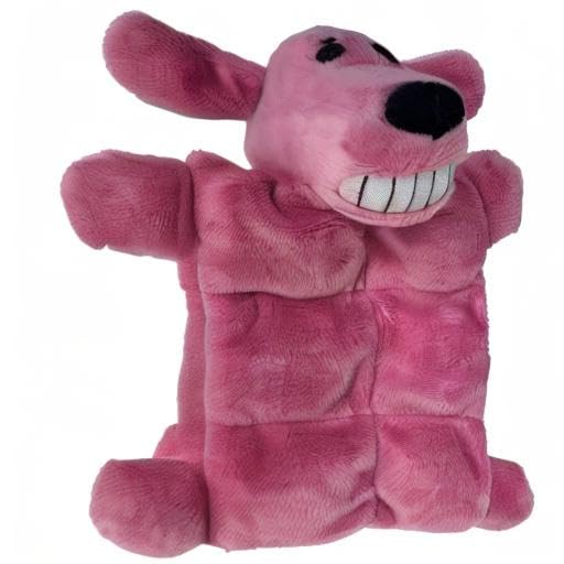 Multipet Loofa Squeaker, assortiment de couleurs et lot de 3 jouets.