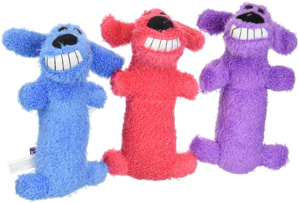 Jouet Multipet Loofa mini pour chien, texture pelucheuse et jeu de 6 pouces
