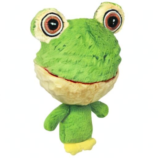 Multipet grenouille Knobby Noggins avec large sifflet stimule le jeu actif.