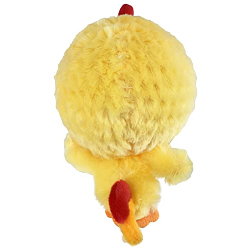 Multipet Knobby Noggins poulet — tête avec sifflet pour stimulation ludique.
