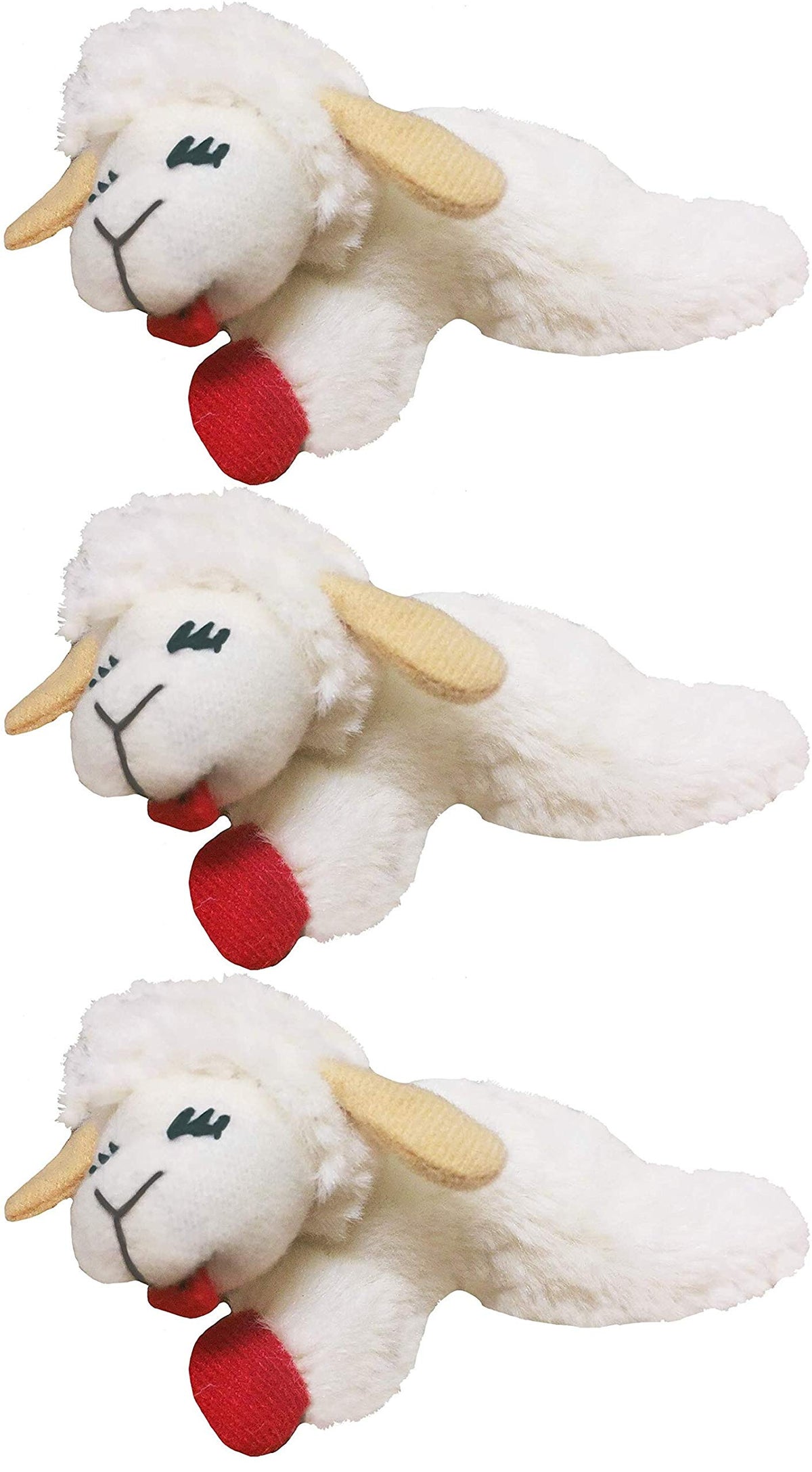 Multipet Lamb Chop chat, jouet petit lot de 3, idéal pour jeux et câlins
