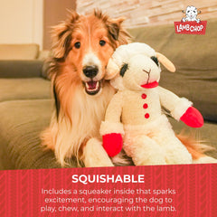 Détails des coutures de Lamb Chop, peluche robuste et durable.
