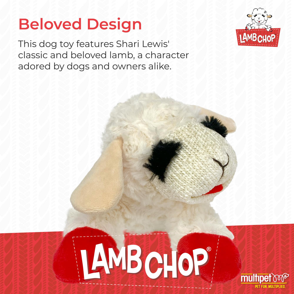 Texture douce de la peluche Multipet Lamb Chop, agréable au toucher.