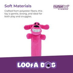 Peluche douce Multipet Loofa pour chien, texture reconfortante.