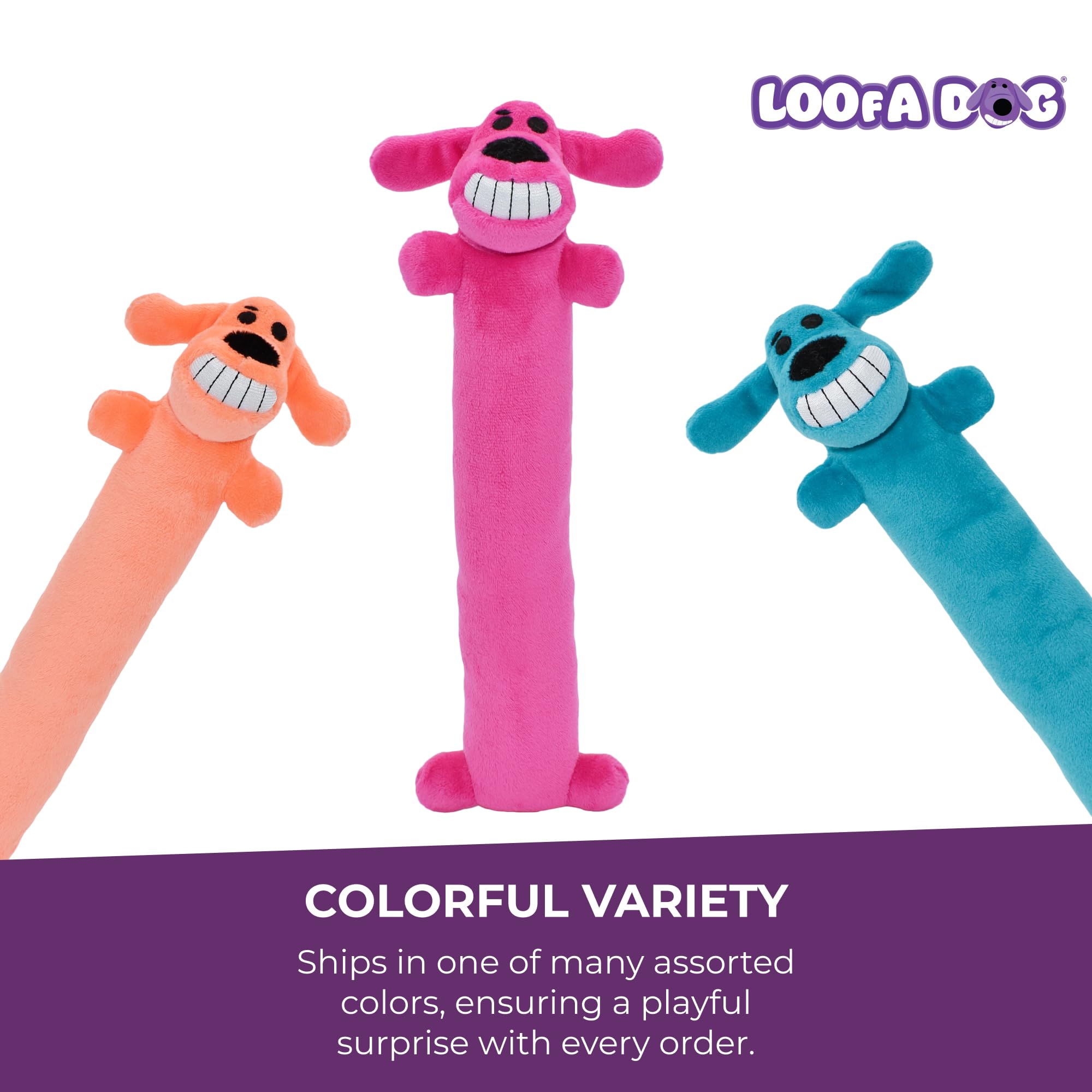 Jouet Multipet Loofa avec sifflet integre pour attention et amusement.