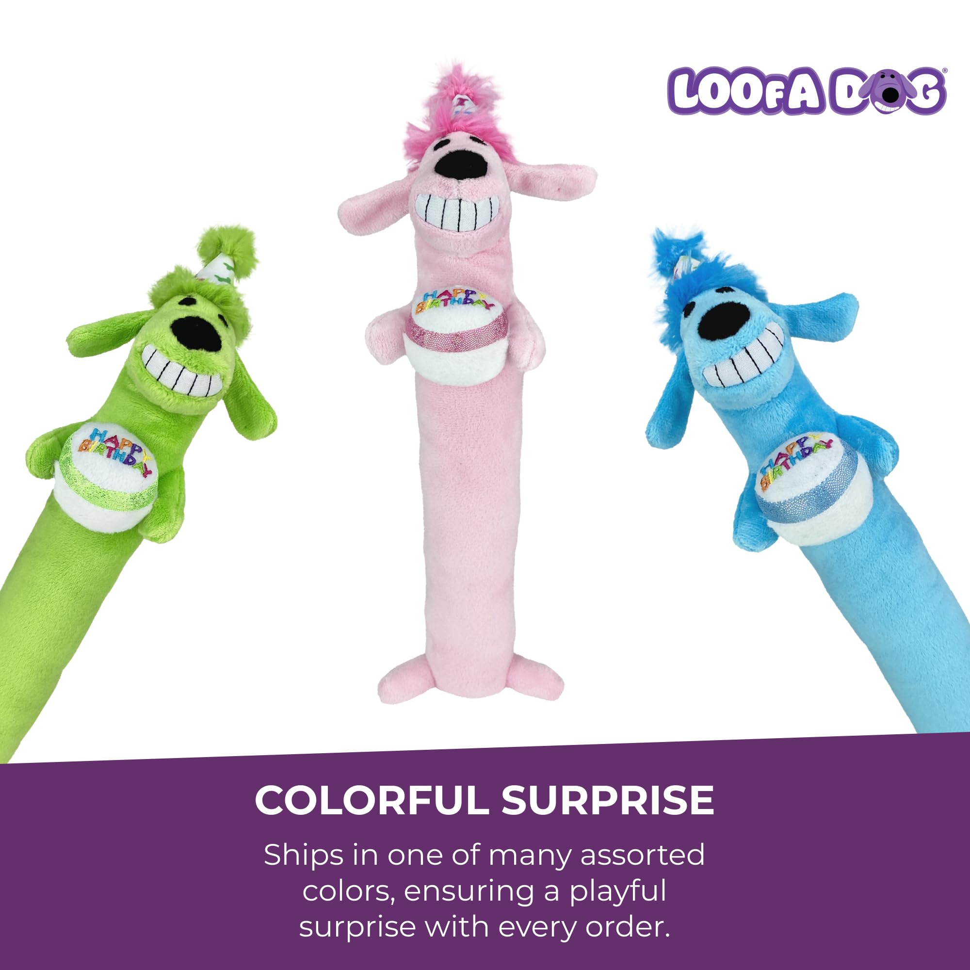 Jouet multipet loofa-dog avec sifflet, peluche douce rose pour chiens.