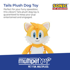 Multipet Sonic Tail avec sifflet intégré, divertissement assuré pour chien.