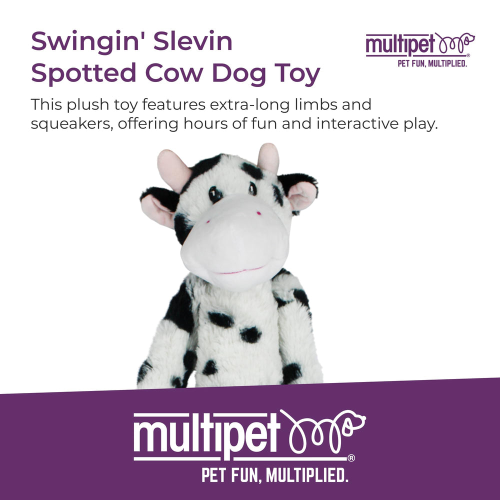 Multipet Swingin' Slevin vache avec sifflets multiples pour amusement constante.