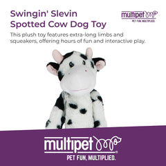 Multipet Swingin' Slevin vache avec sifflets multiples pour amusement constante.