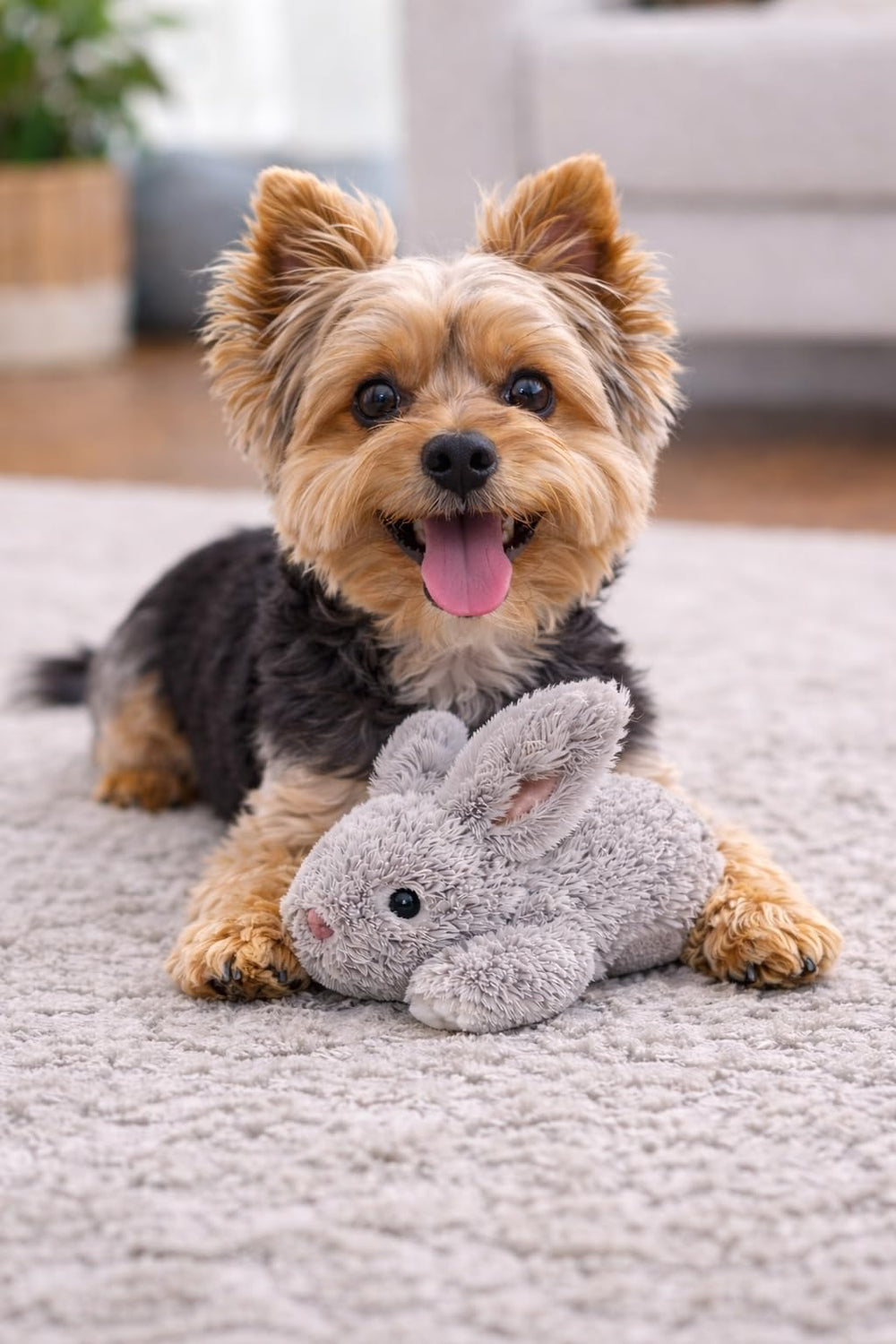 Multipet Thumperz lapin peluche portable et léger.