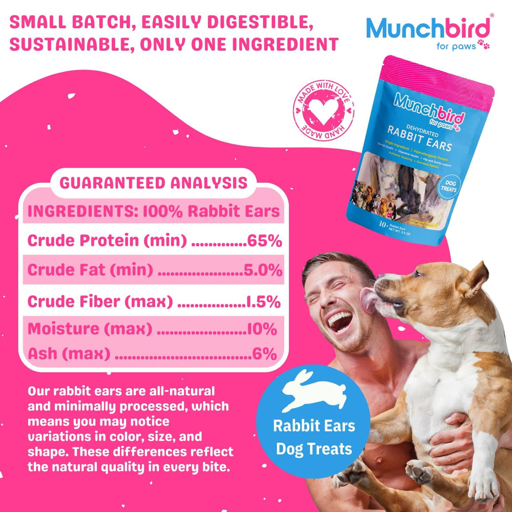 Munchbird snack hypoallergenique, idéal pour chien sensible ou allergique léger.