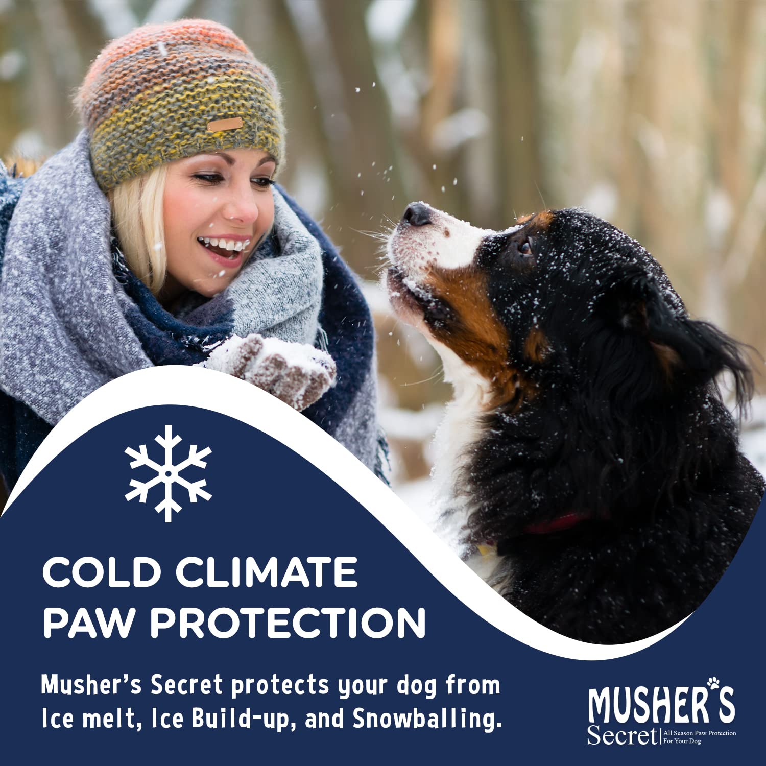 Texture crème Mushers Secret — application facile sur patte.
