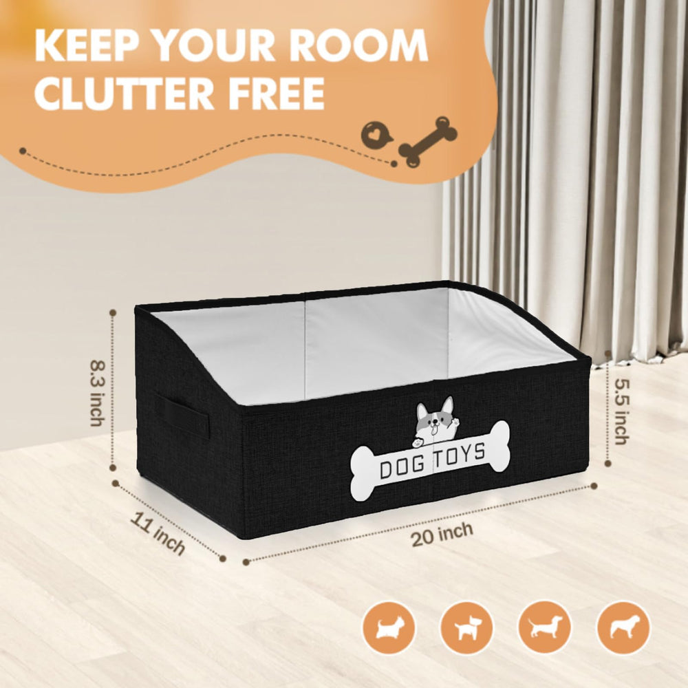 Mutiearo Panier jouets chien noir décoration moderne dans une pièce.