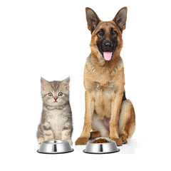 Bol double Mutsutaz séparant nourriture et eau pour animaux.