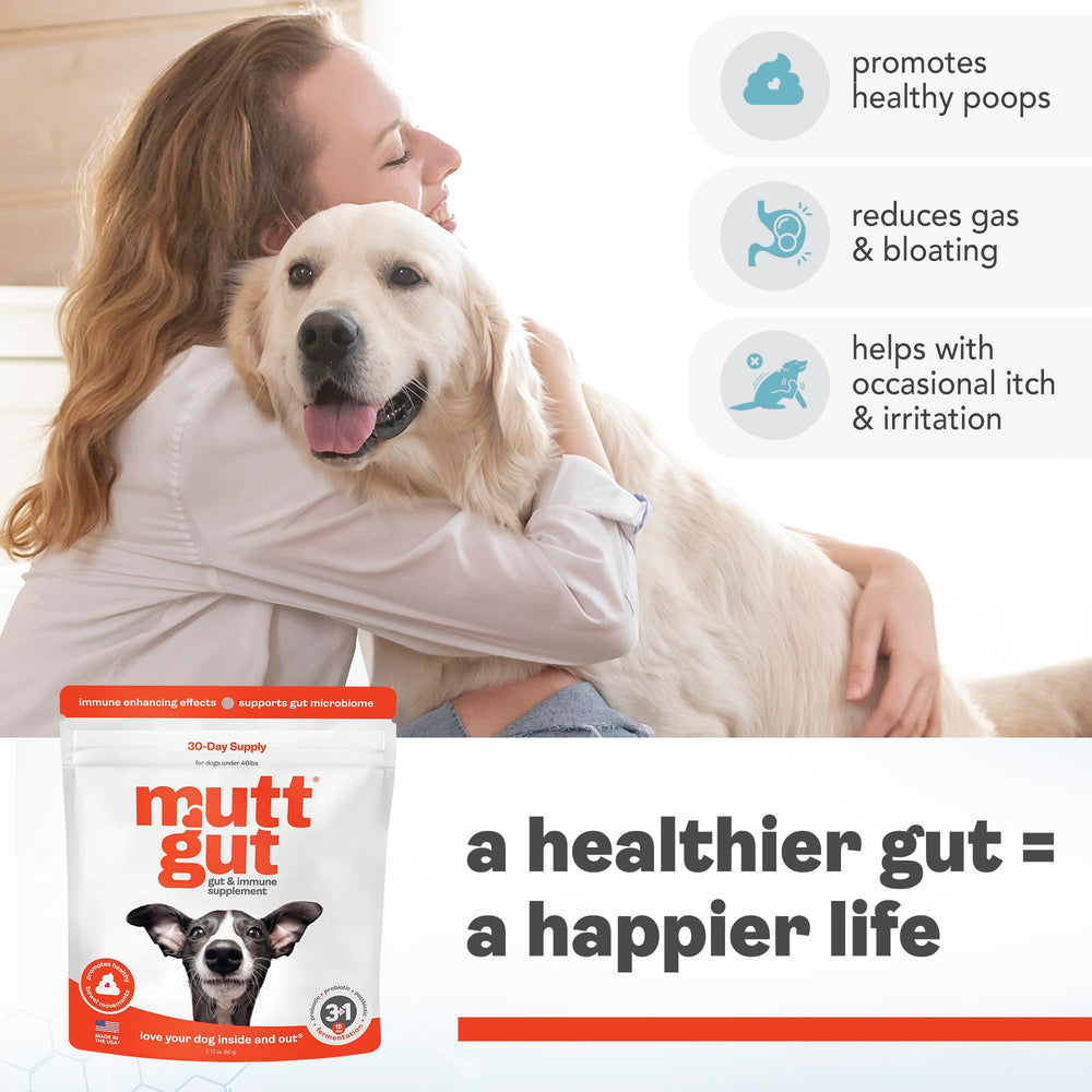 MUTTGUT doseur – outil pratique pour mesurer la poudre et doser les probiotiques chien.