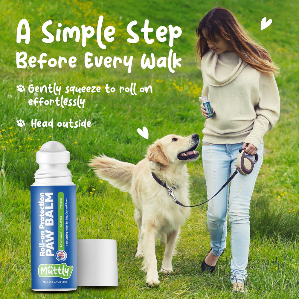 baume-roll-on Muttly pour pattes – protection été et horizon sec.